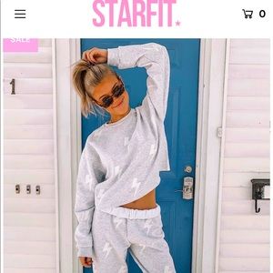 STARFIT lightning crewneck